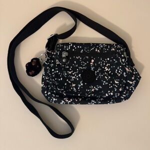 Kipking Floral Black Crossbody Bag